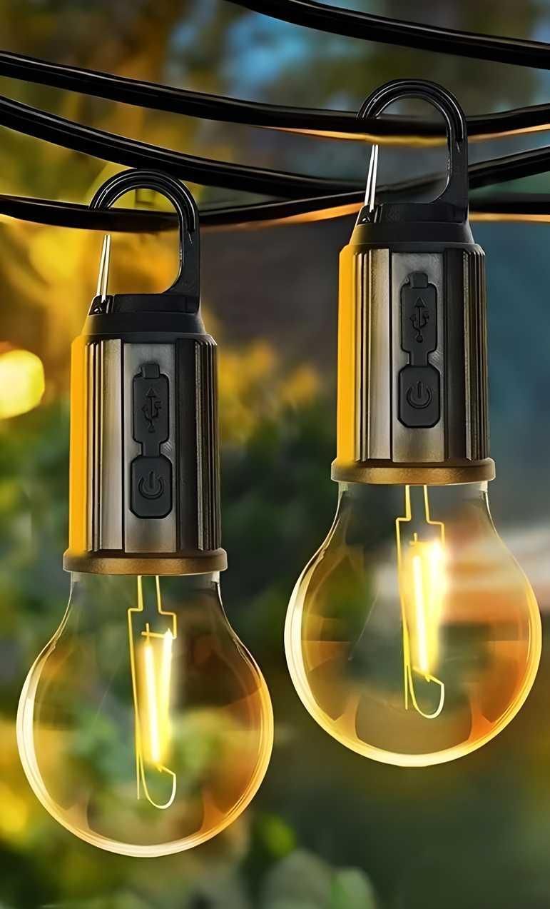 Rechargeable Decorative Hanging Tent Lamps – 3 Lighting Modes, Set of 2