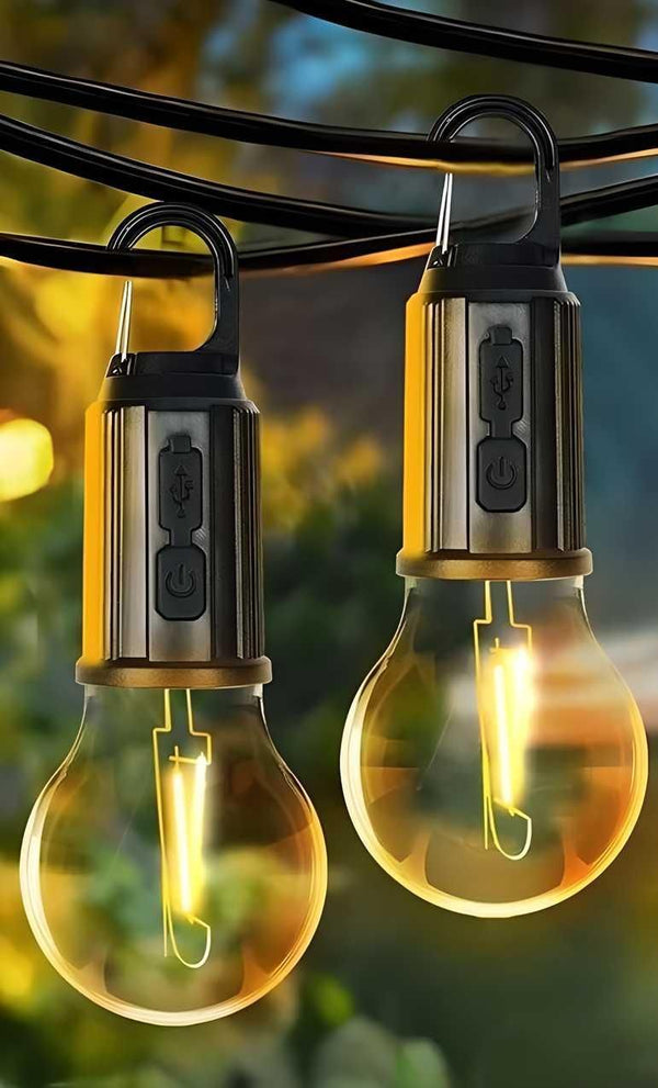 Rechargeable Decorative Hanging Tent Lamps – 3 Lighting Modes, Set of 2