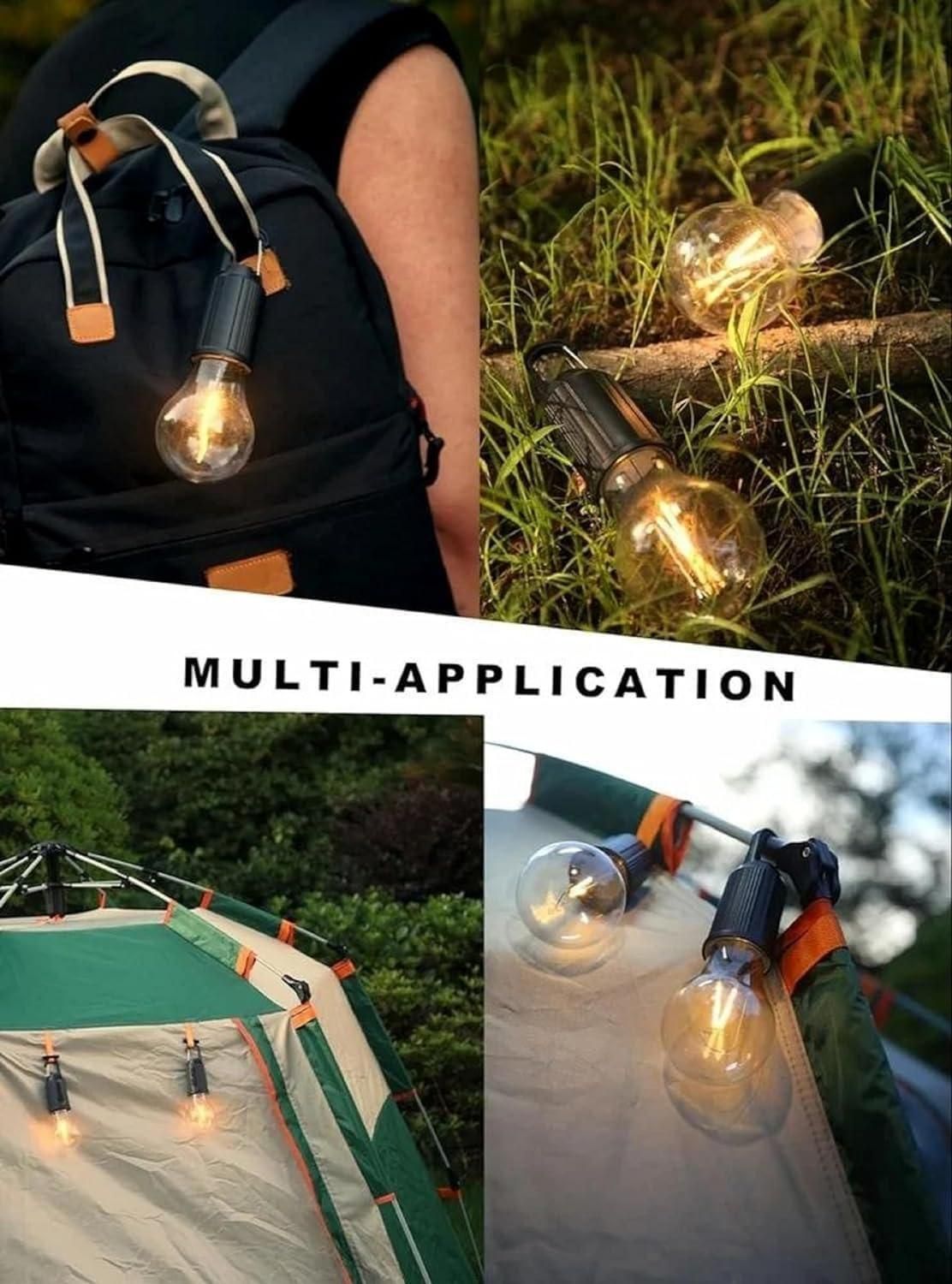 Rechargeable Decorative Hanging Tent Lamps – 3 Lighting Modes, Set of 2